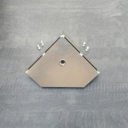 Support une fois plié ; prêt à être mis en place.